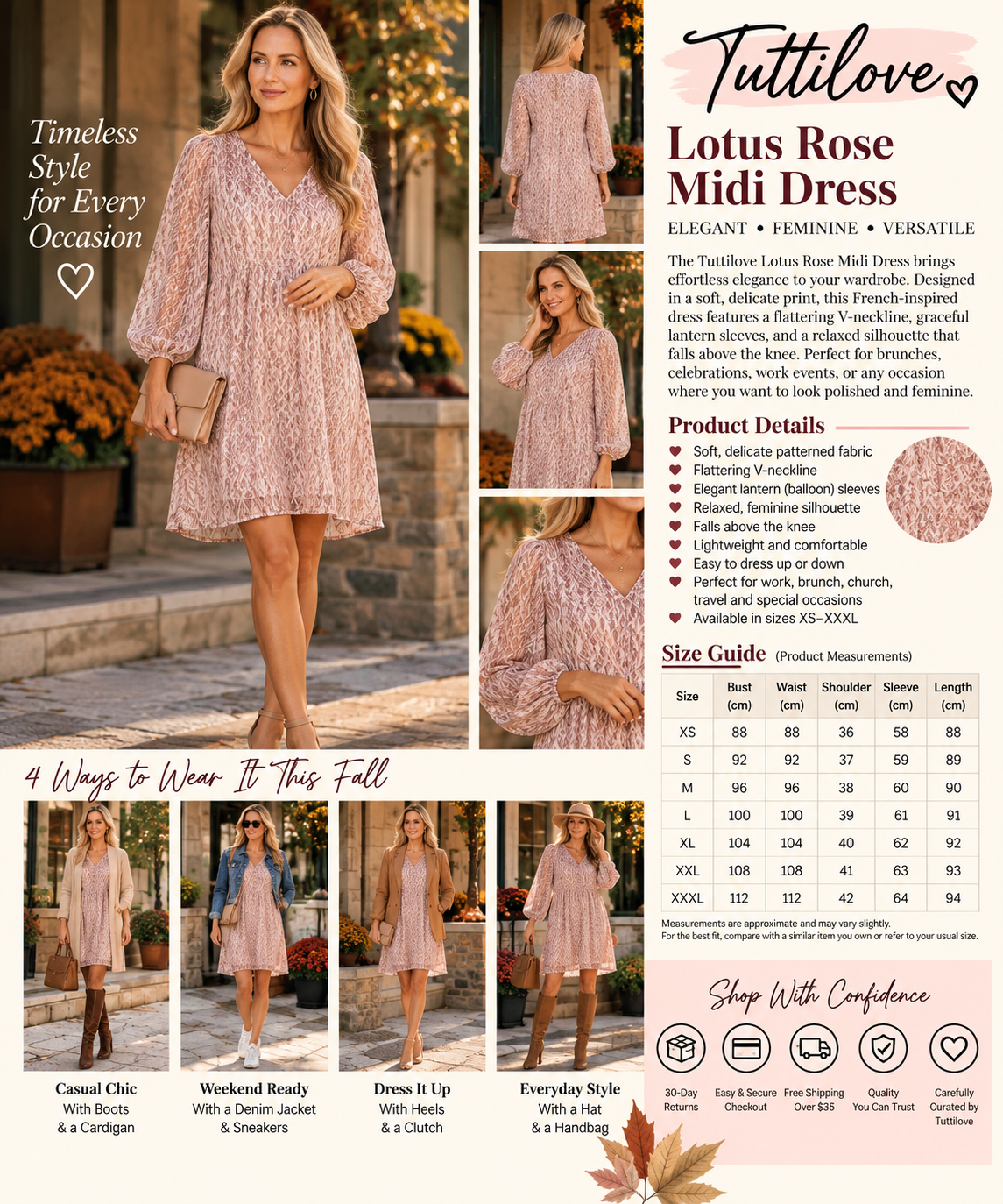 The Lotus Rose Fall Dress