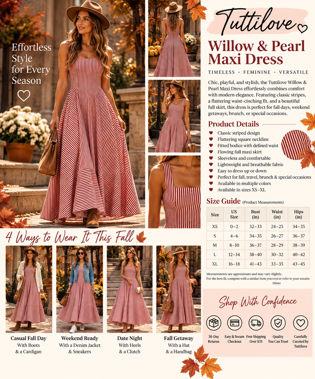 Willow & Pearl Fall Maxi Dress