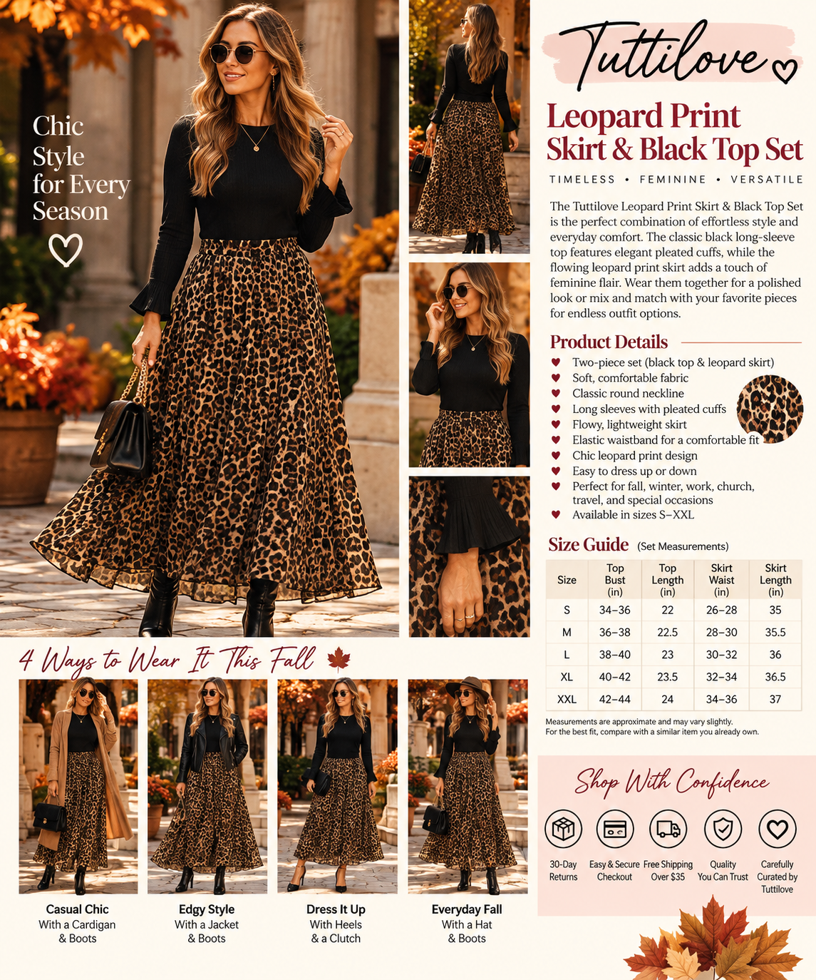 Leopard Luxe Two-Piece Set 🍂