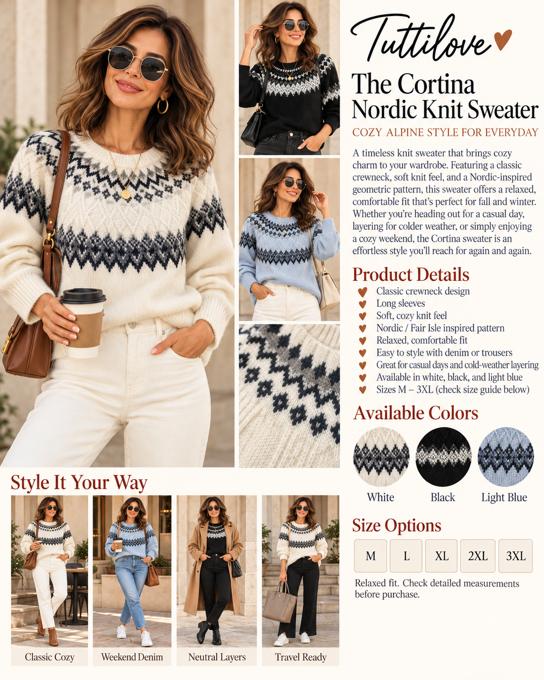 The Belluno Nordic Knit Sweater