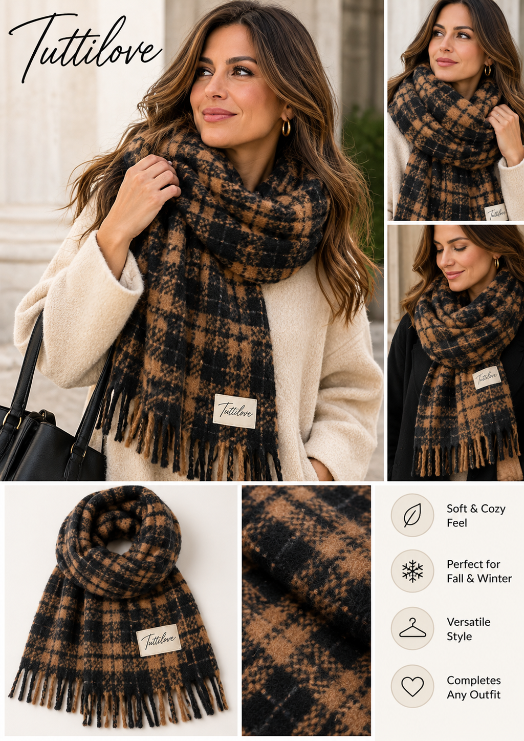 The Camilla Classic Plaid Scarf