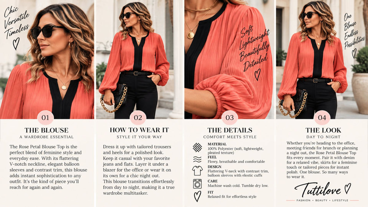 Rose Petal Blouse Top
