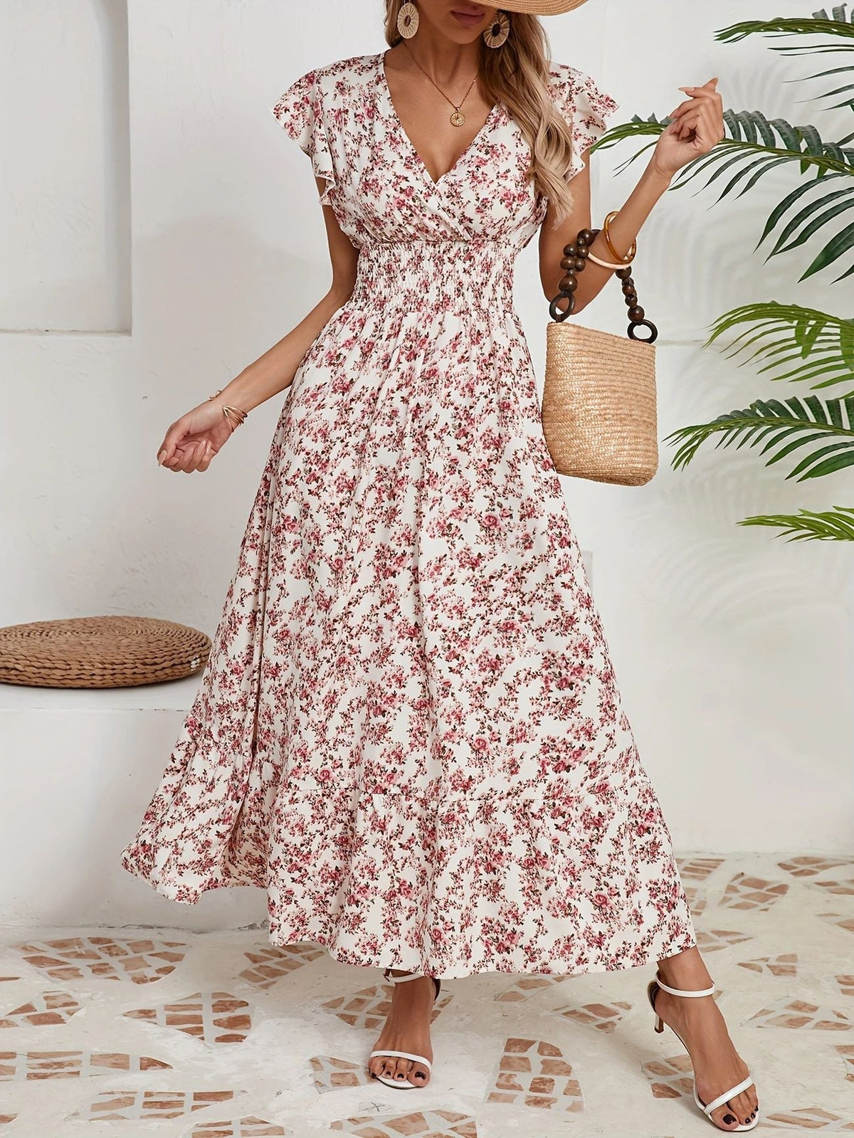 French Floral Dress