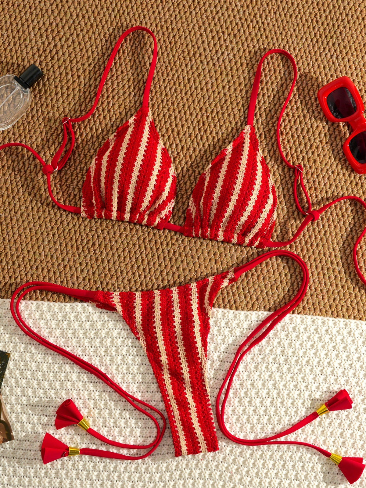 Bikini Set Special Multi color Double Strap Swimsuit Women's Bathing Suit