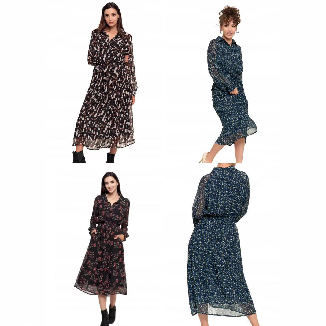 The Autumn Whisper Floral Midi Dress