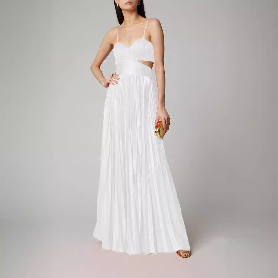 The Celeste Cutout Pleated Maxi Dress
