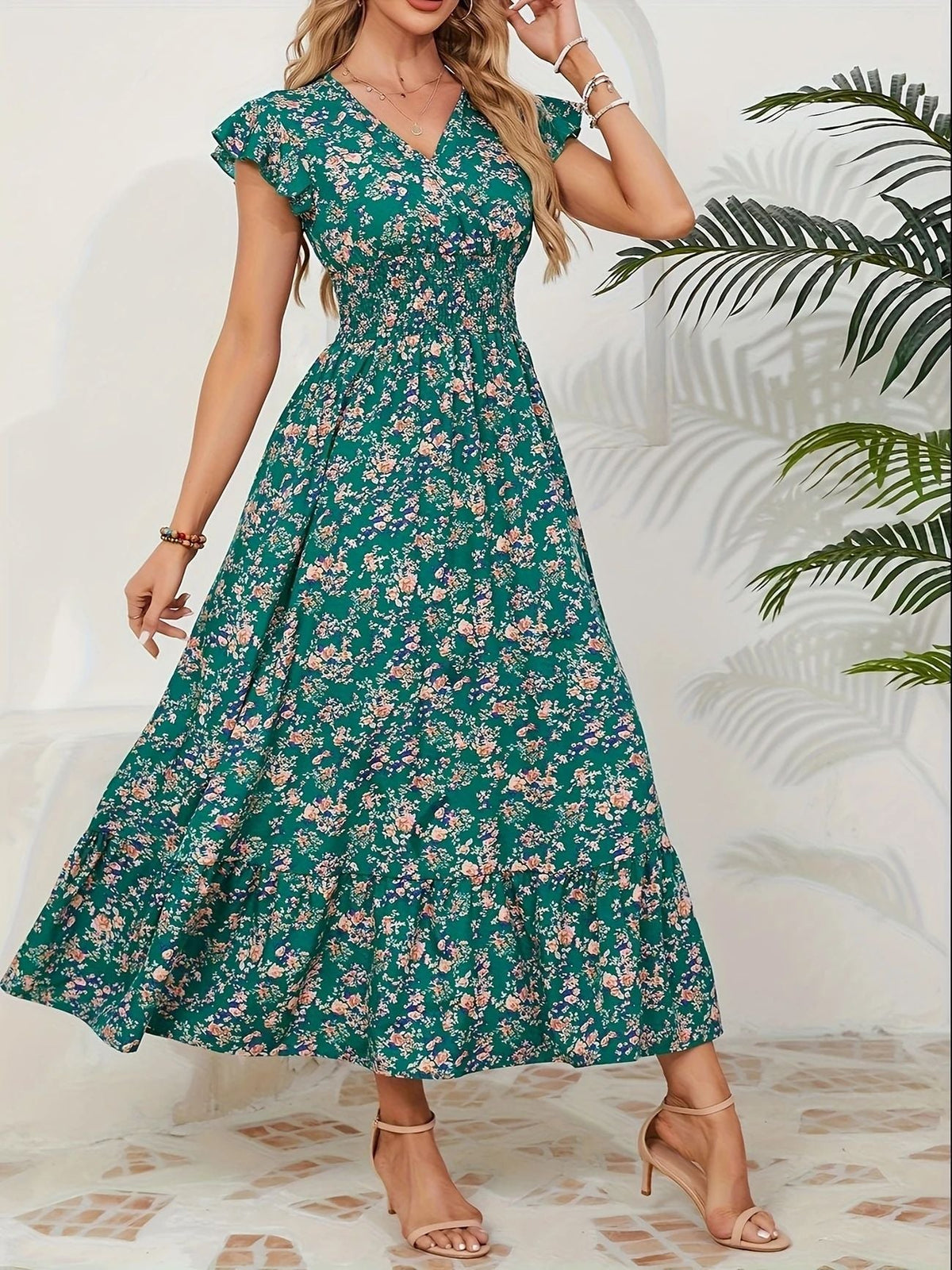 French Floral Dress