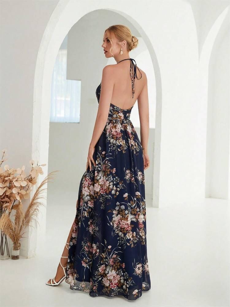 The Serena Halter Maxi Dress