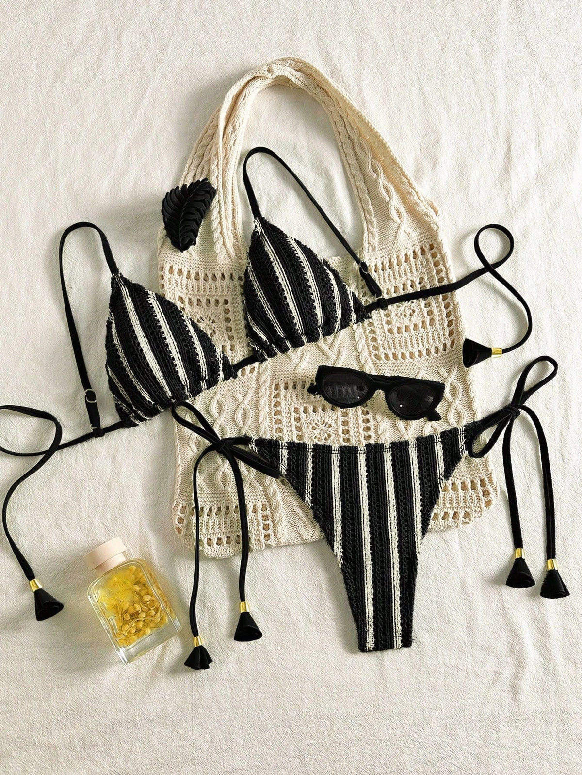 Bikini Set Special Multi color Double Strap Swimsuit Women's Bathing Suit