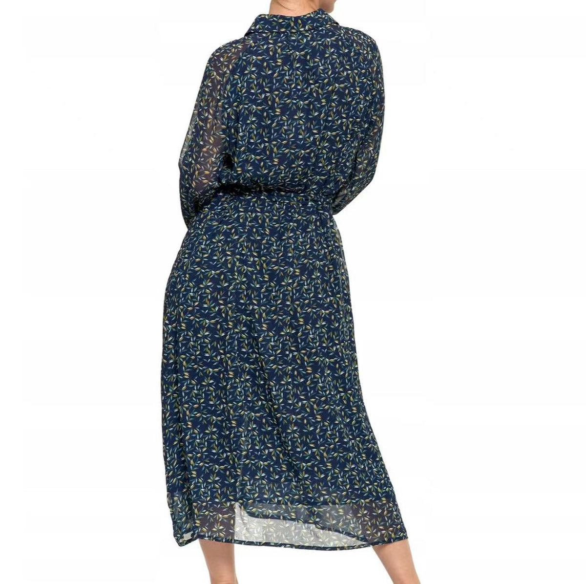 The Autumn Whisper Floral Midi Dress