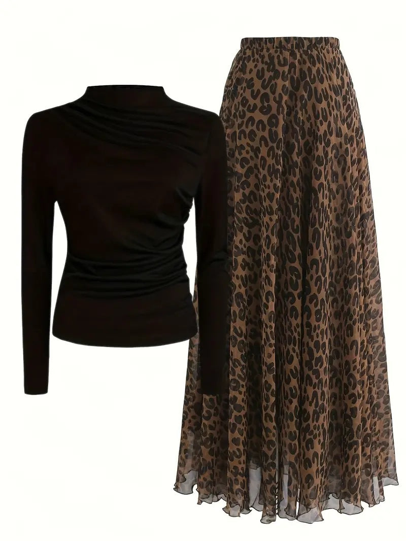 Leopard Luxe Two-Piece Set 🍂