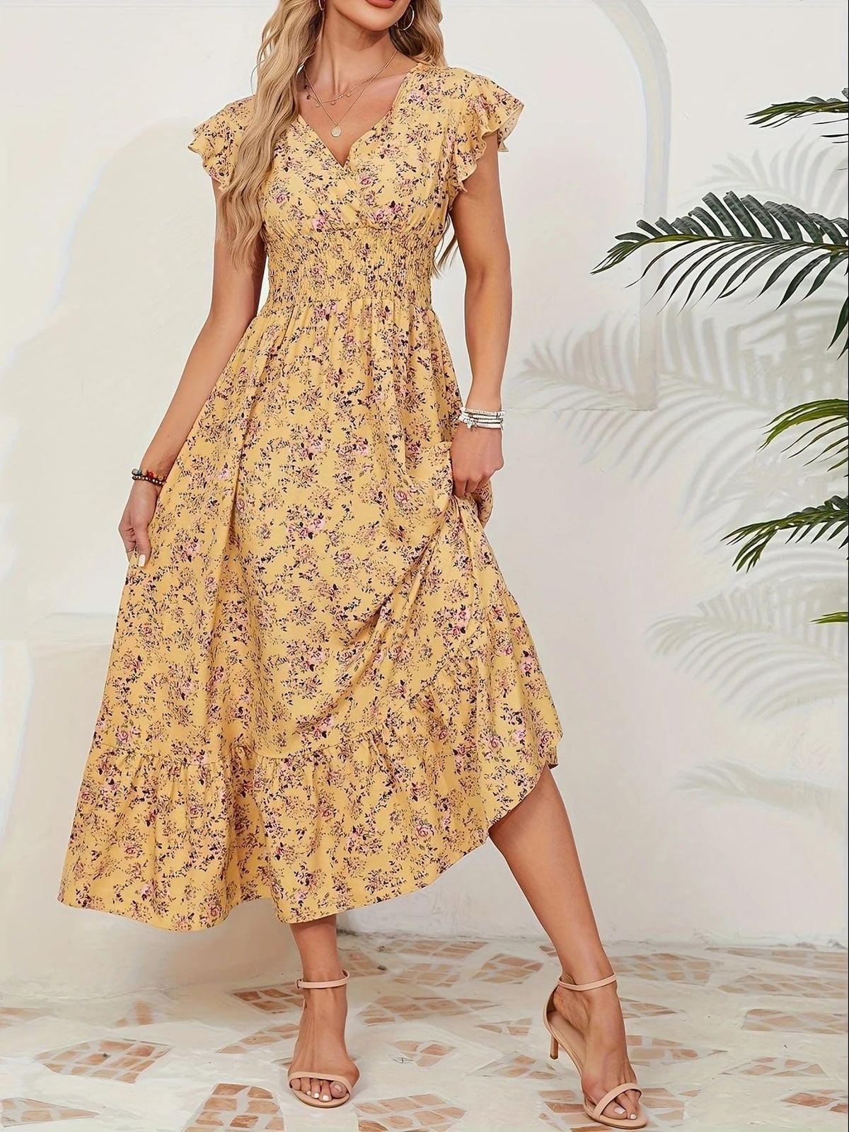 French Floral Dress