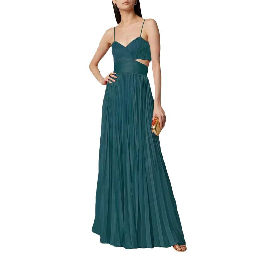 The Celeste Cutout Pleated Maxi Dress