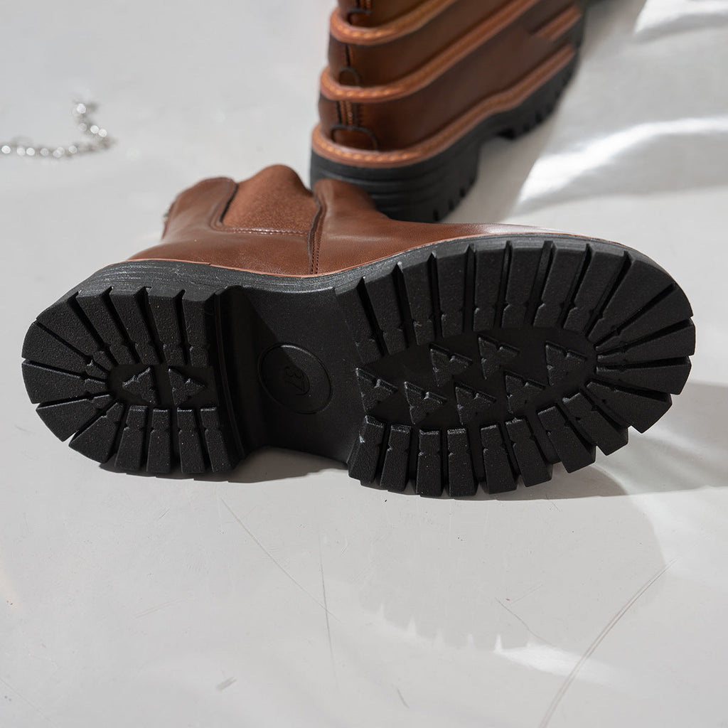 Platform Elastic Ankle Boots