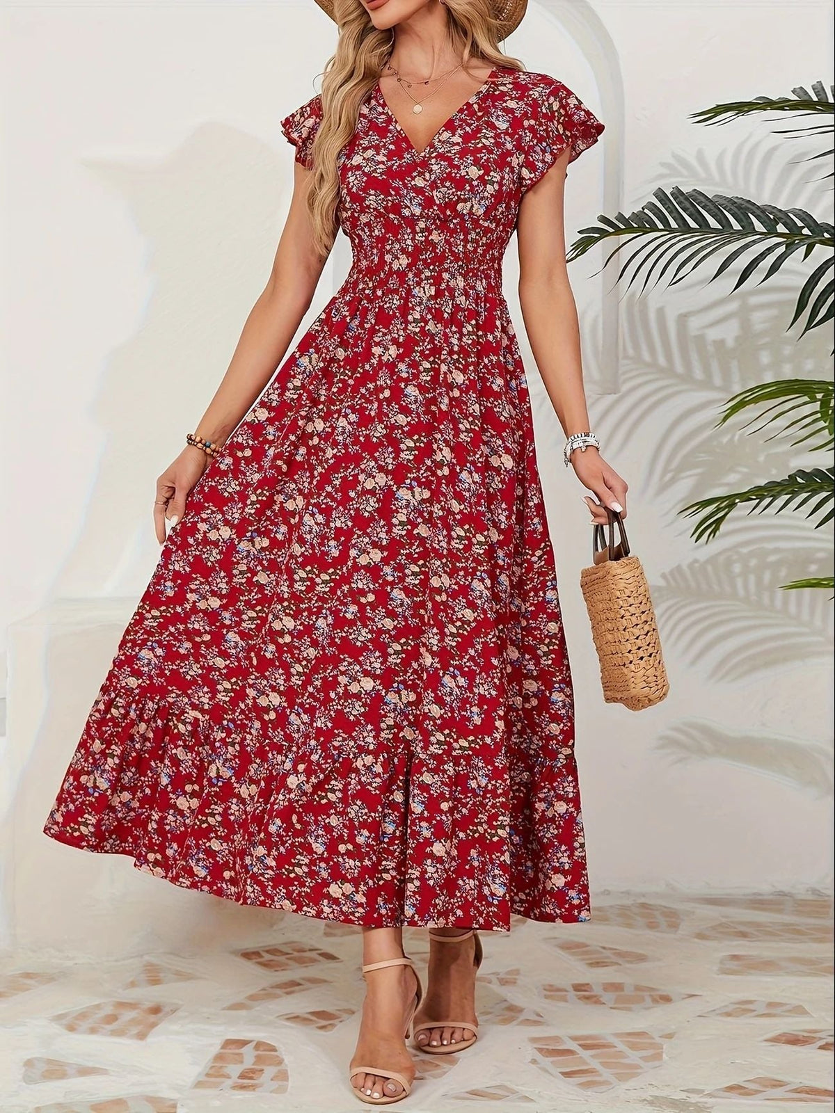 French Floral Dress