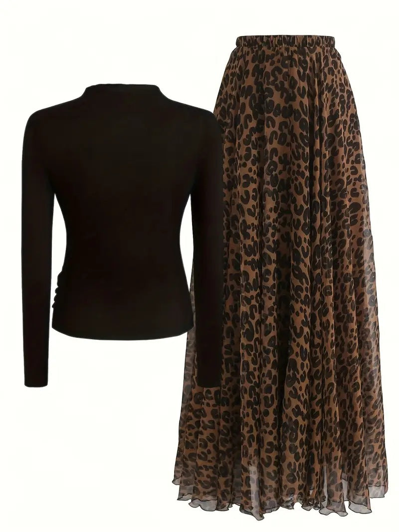 Leopard Luxe Two-Piece Set 🍂