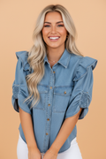 Pretty Smile Ruffle Girl Top