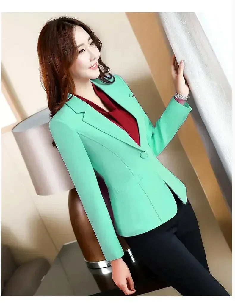 Women's Fit and Tailored Blazer Jacket for Spring and Autumn Office Lady OL Casual Business Suit for Women Trendy Style