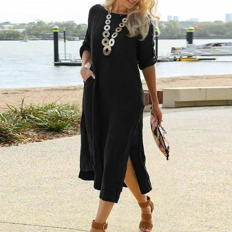 The Everyday Linen Midi Dress