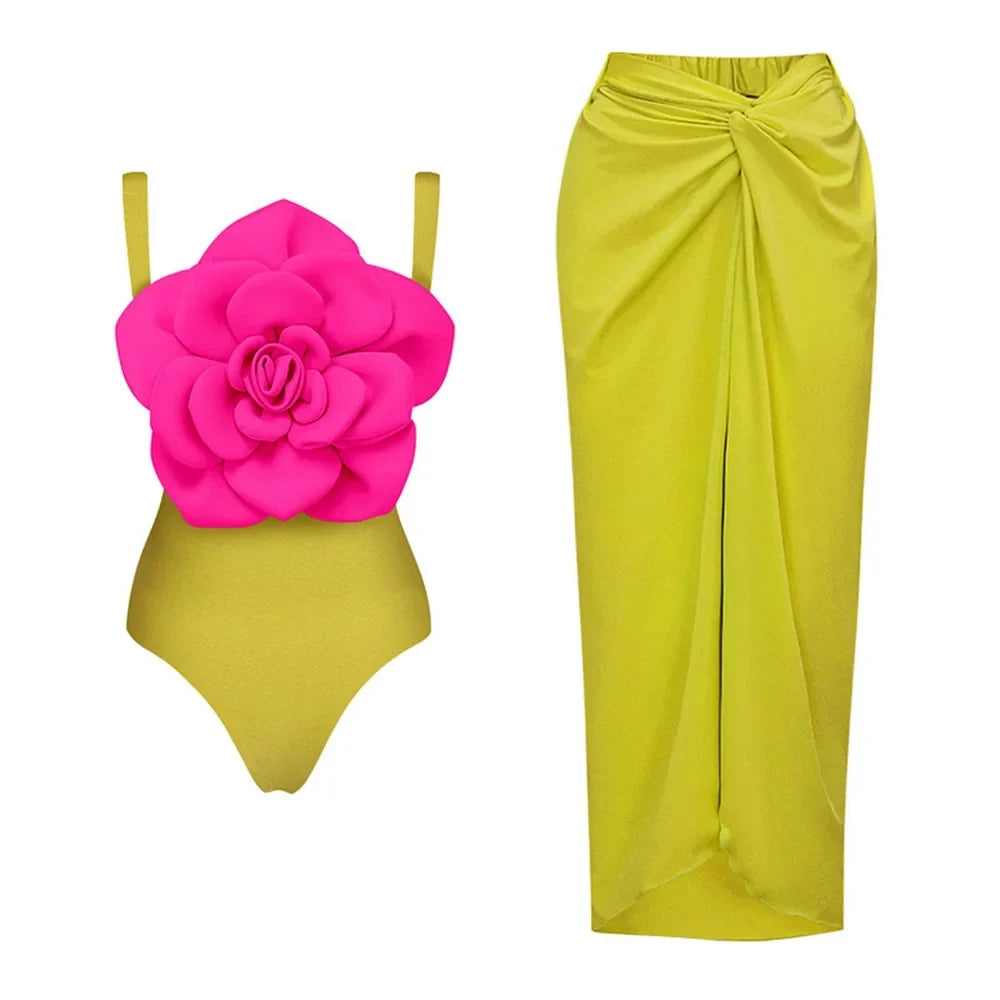 Hibiscus one piece swimsuit