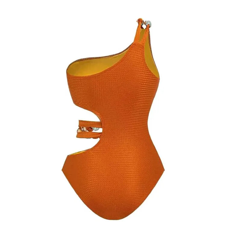 Oceane-Luxury One Shoulder one Piece swimsuit