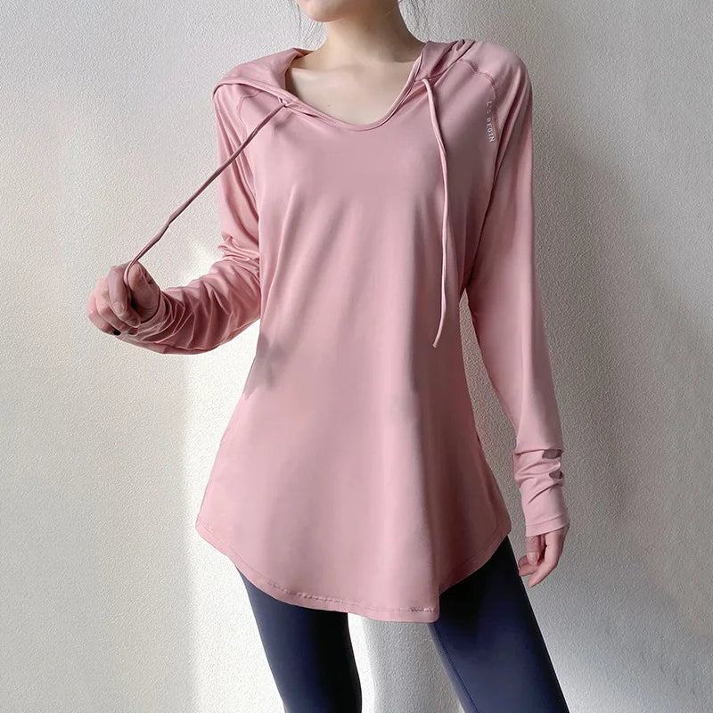 AirFlow Women's Hooded Yoga Top