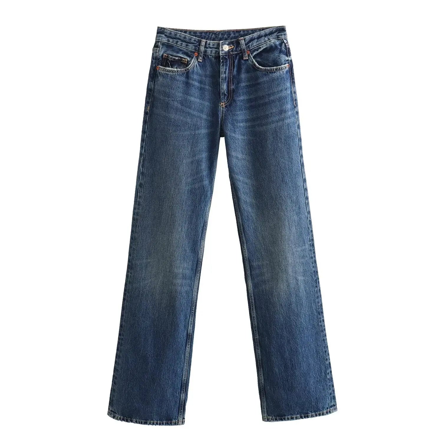 Carolina Rose Waist Straight Leg Jeans