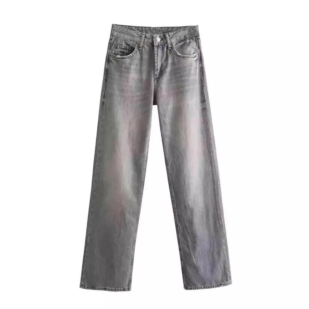 Carolina Rose Waist Straight Leg Jeans