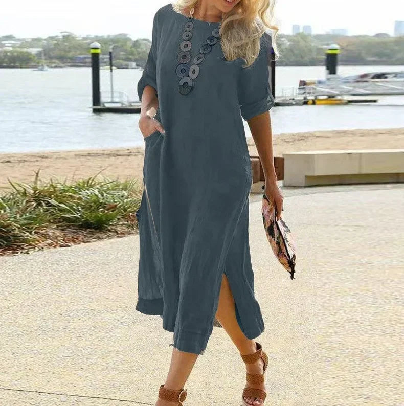 The Everyday Linen Midi Dress