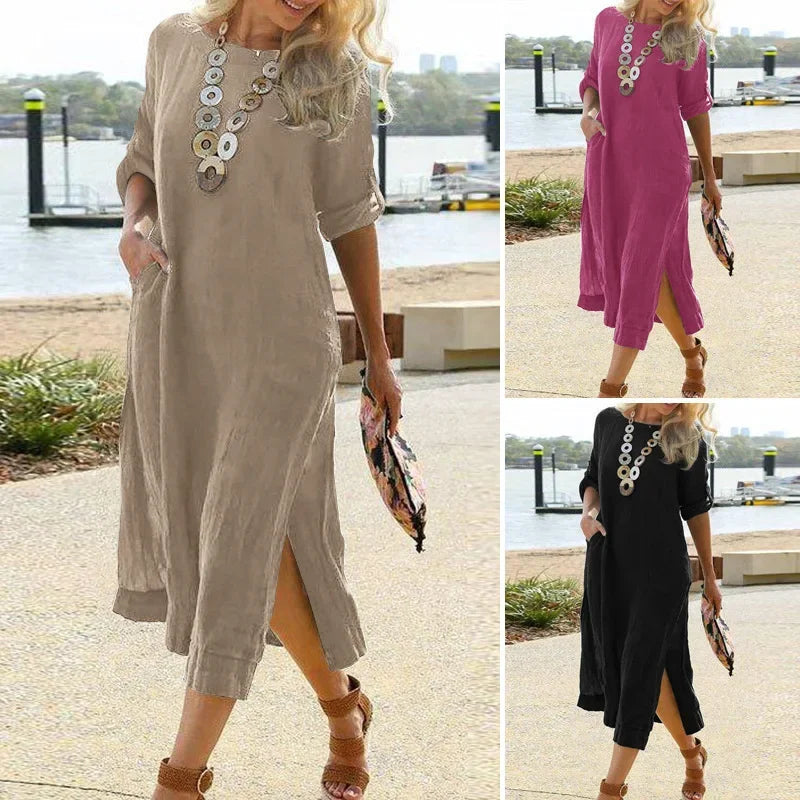 The Everyday Linen Midi Dress
