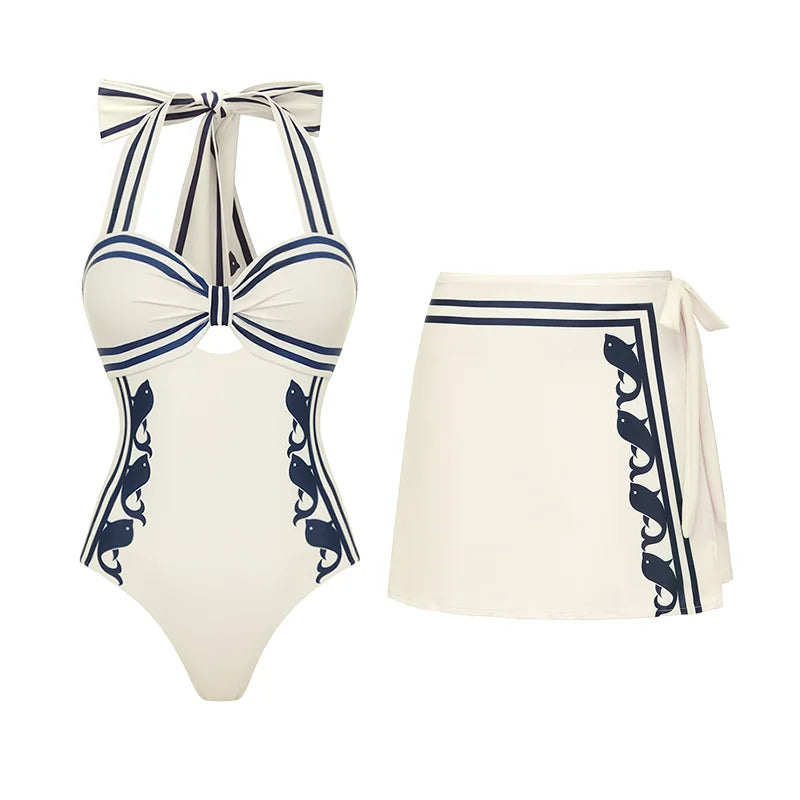 Sunlit Shores One Piece Cover up- The Brezzee Collection