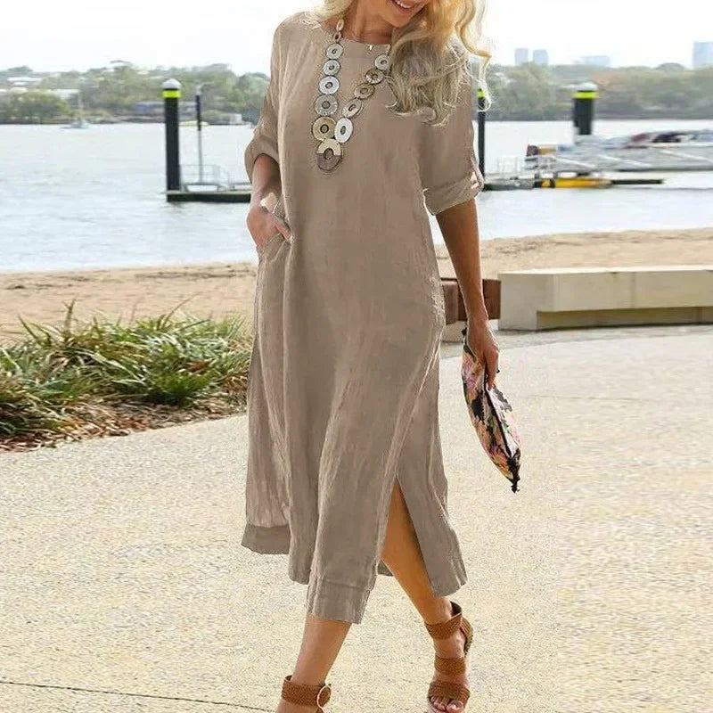 The Everyday Linen Midi Dress