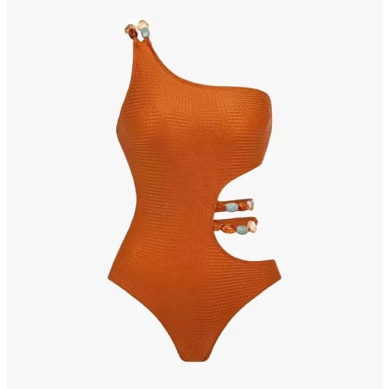 Oceane-Luxury One Shoulder one Piece swimsuit