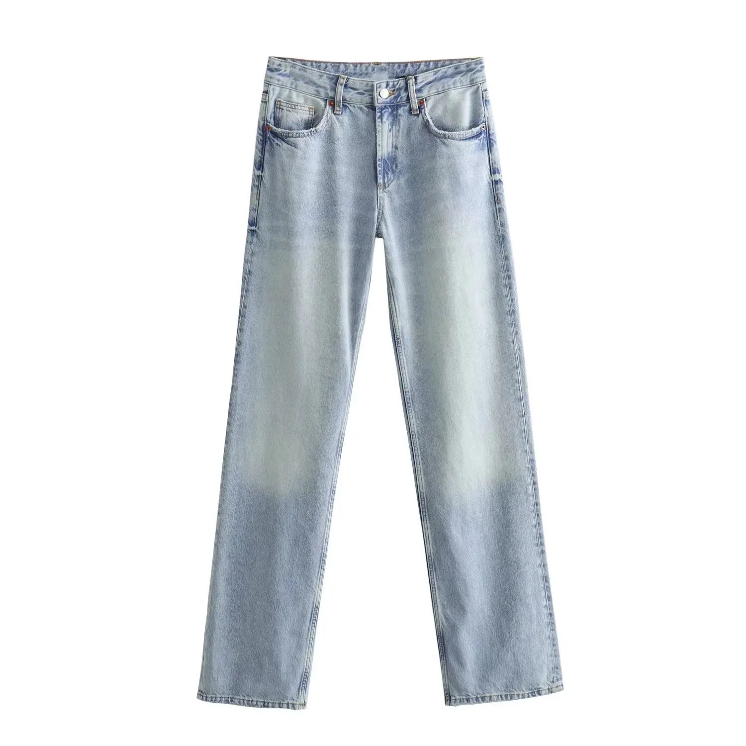 Carolina Rose Waist Straight Leg Jeans