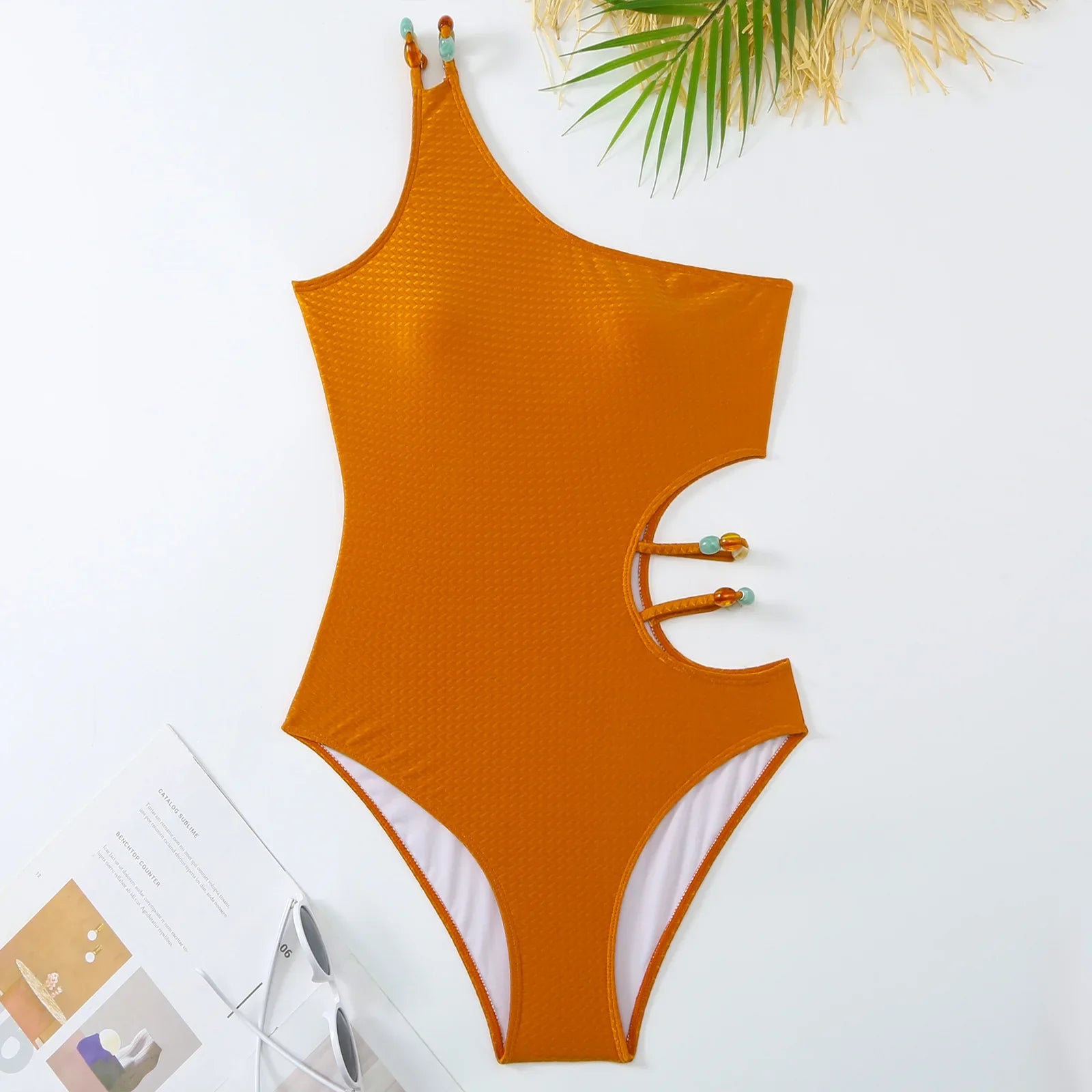 Oceane-Luxury One Shoulder one Piece swimsuit