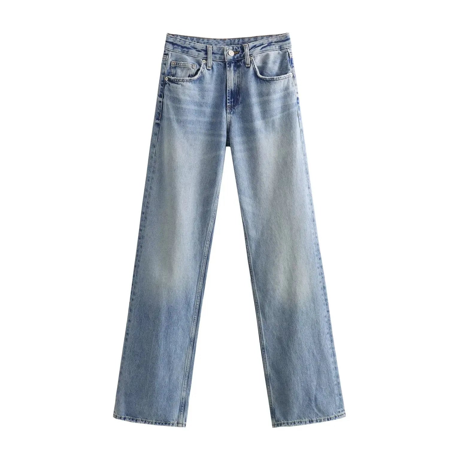 Carolina Rose Waist Straight Leg Jeans