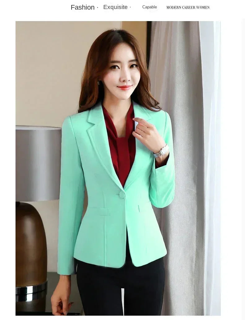 Women's Fit and Tailored Blazer Jacket for Spring and Autumn Office Lady OL Casual Business Suit for Women Trendy Style