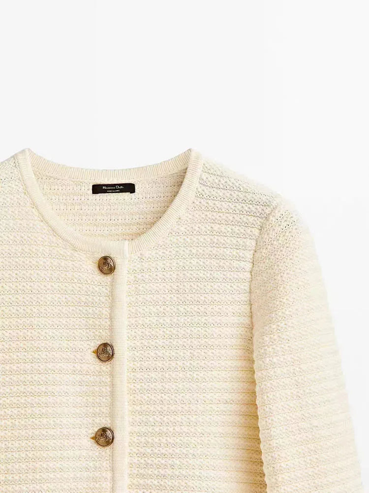 The Luciana Button-Knit Cardigan