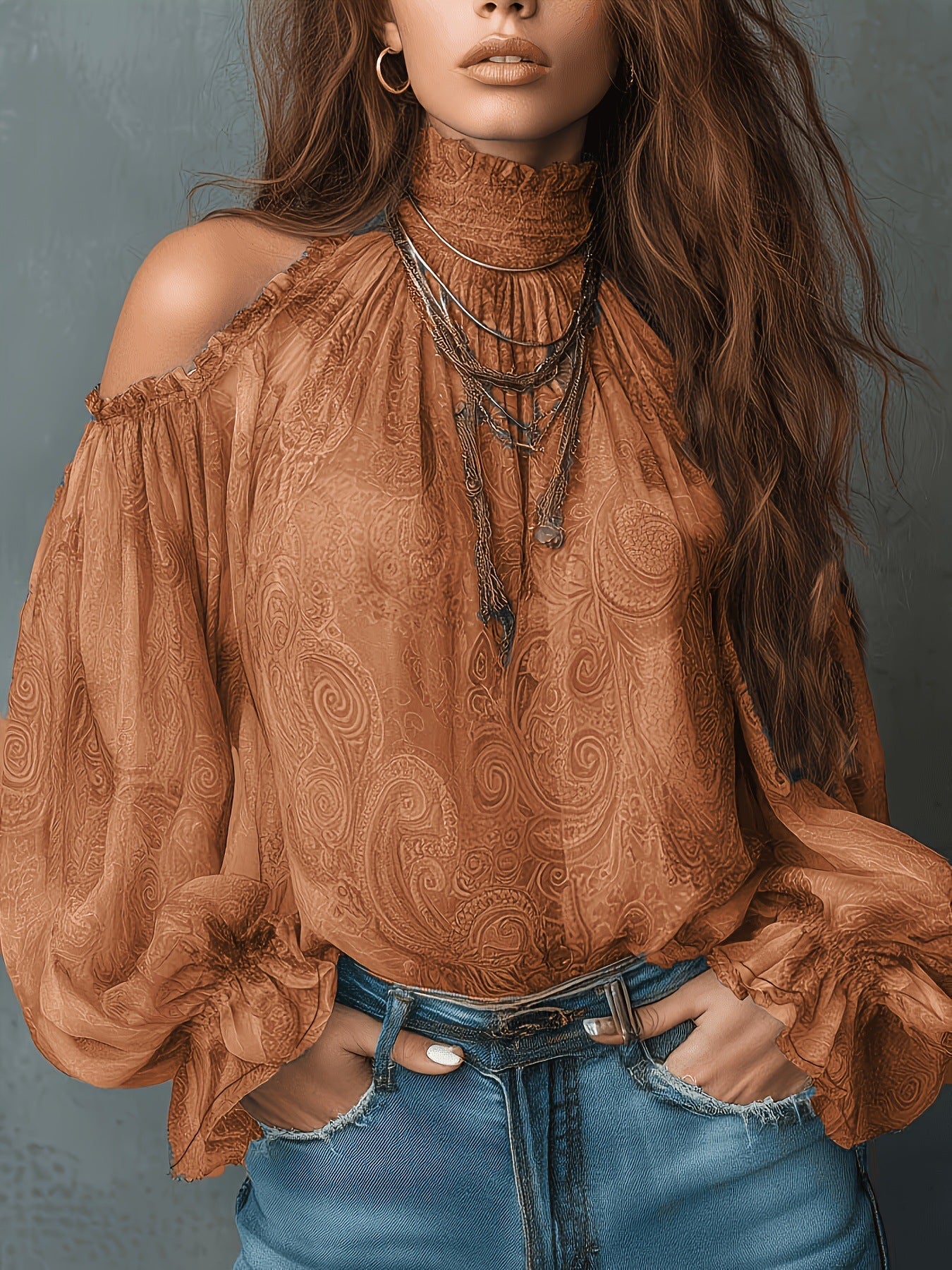 Hollywood Hills Retro Blouse Top