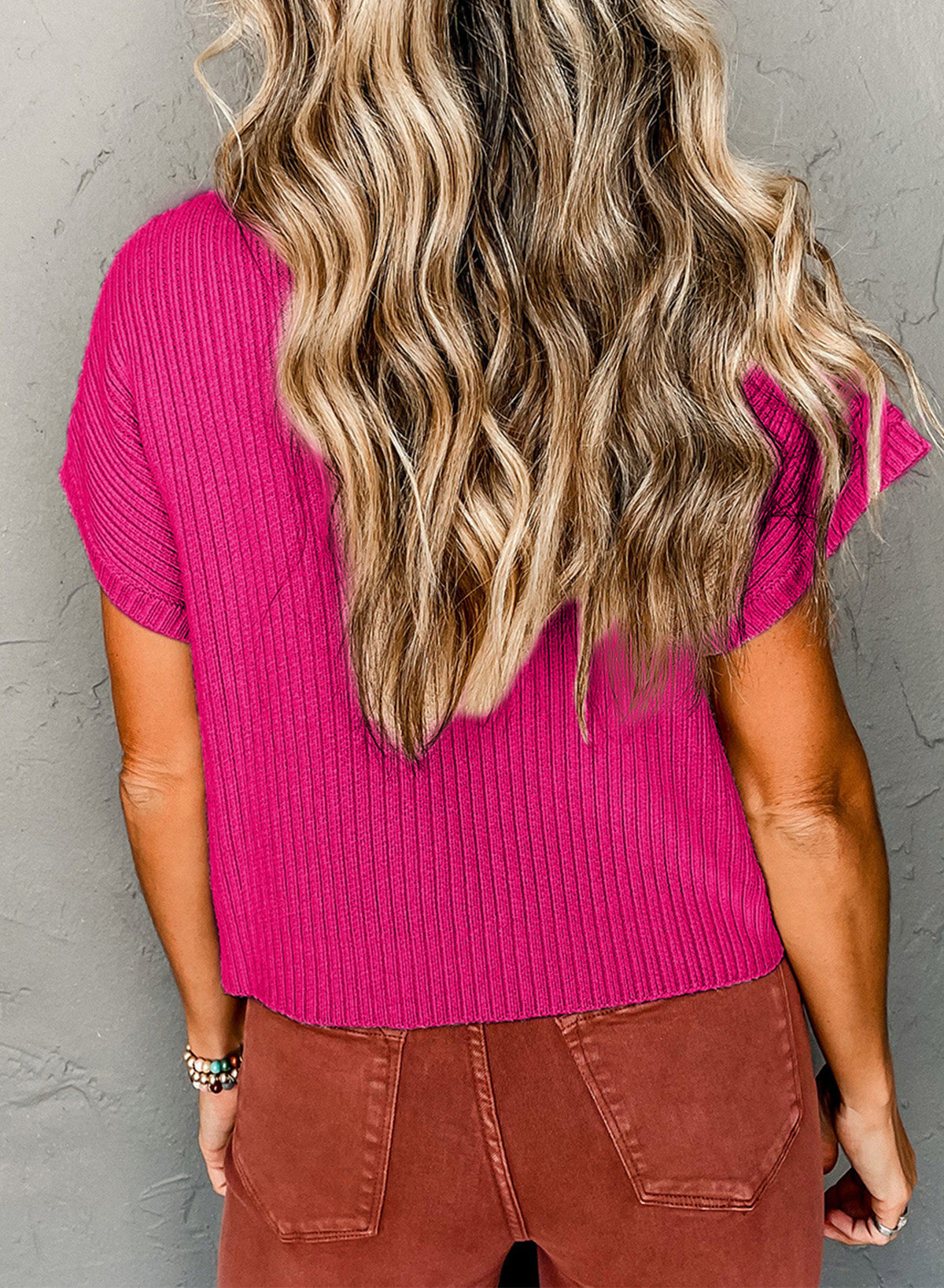 Rose Red Chic Top Sweater