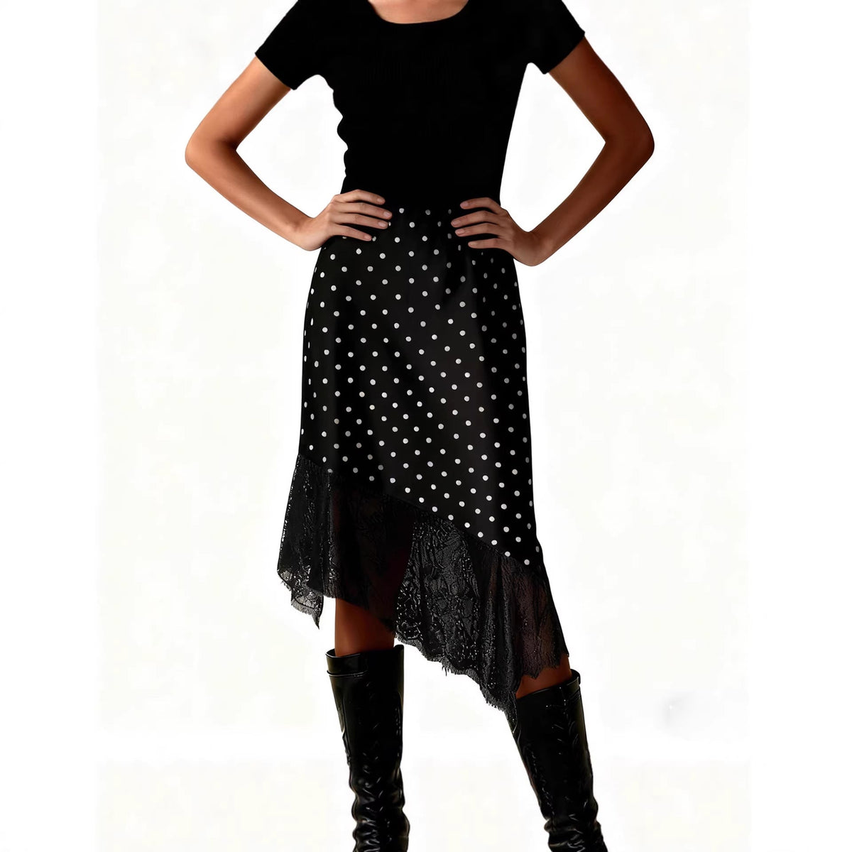 The Lena Lace Patchwork Skirt