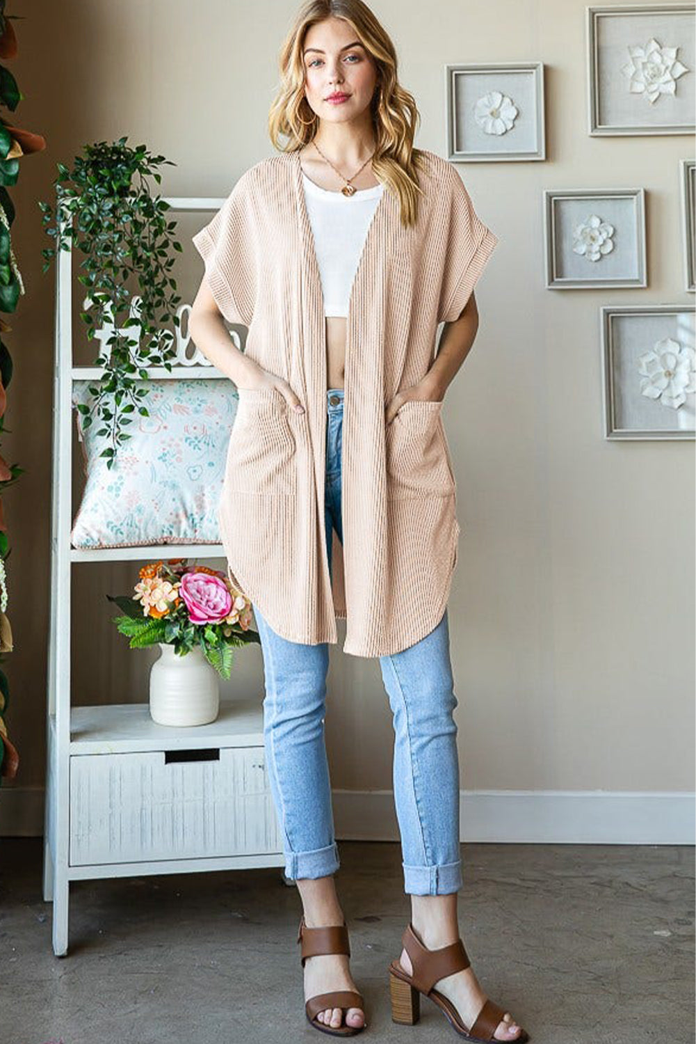 Comfy Chic Open Front Top