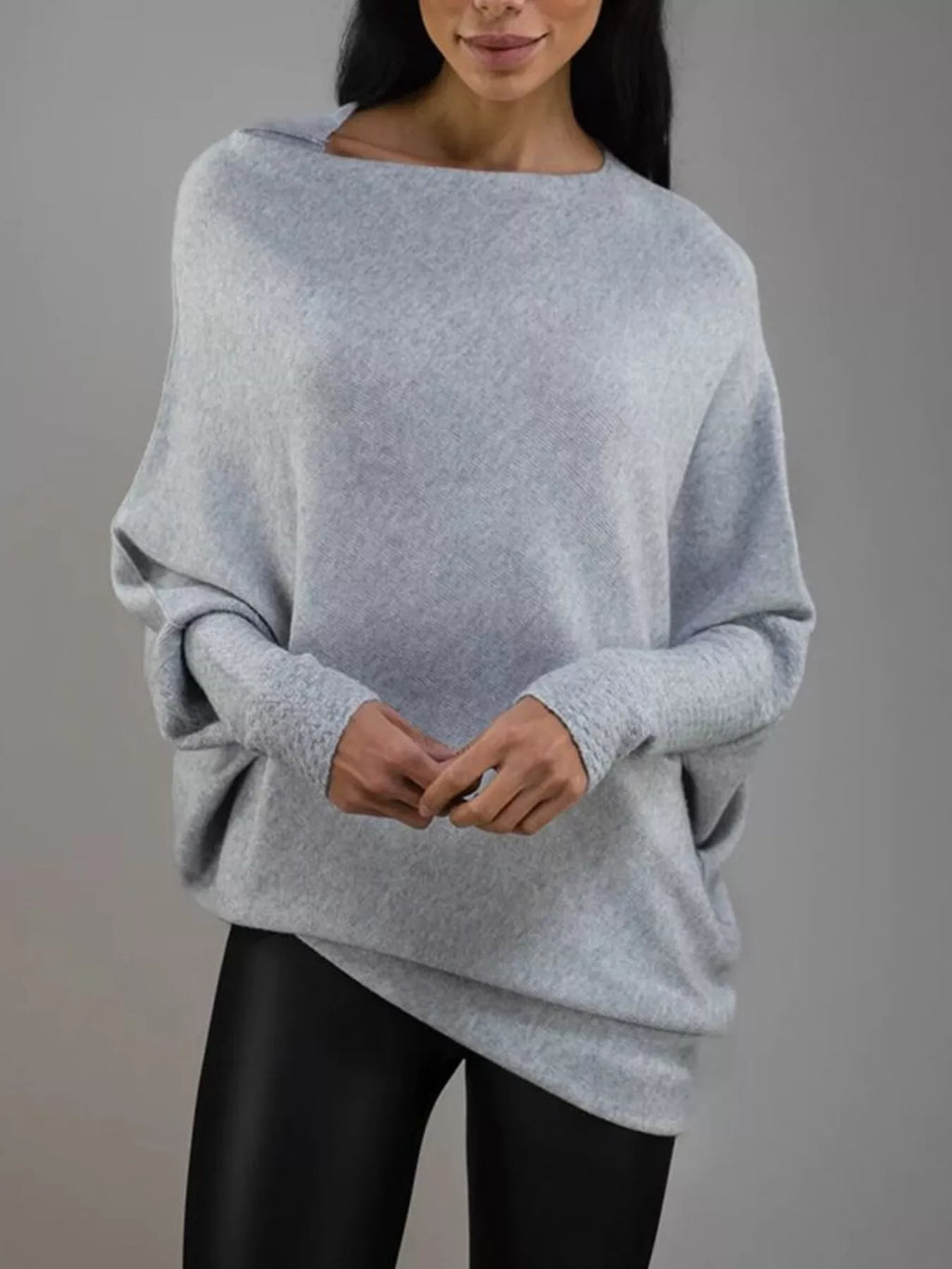 The Elisa Ann Boat-Neck Oversized Sweater