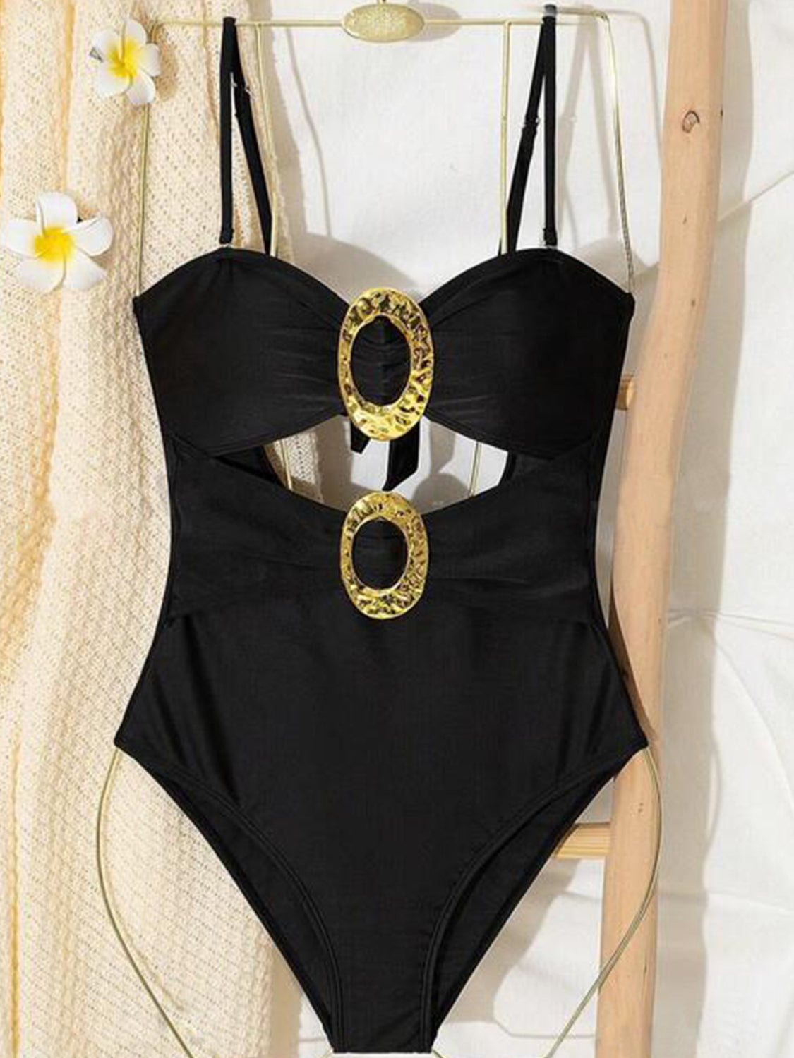 Sweet Beach Girl Neck One-Piece Swimwear