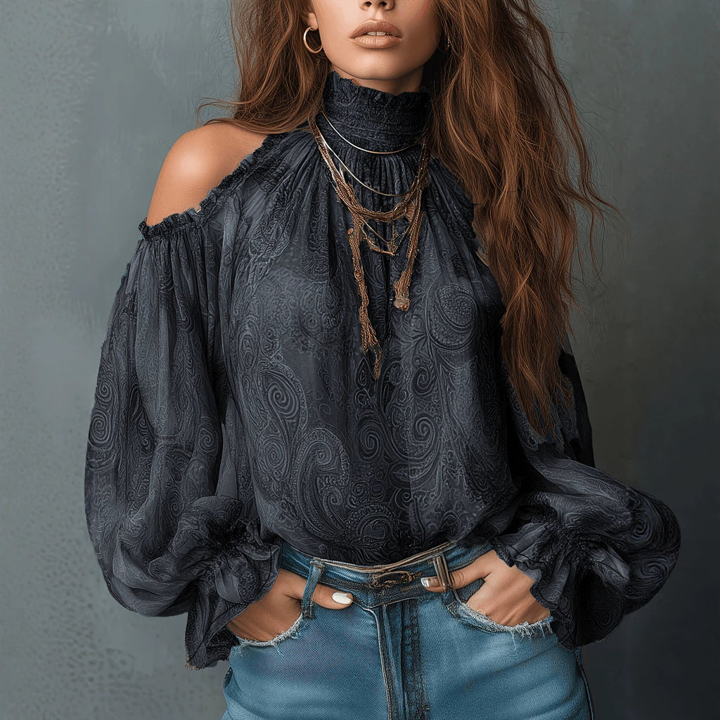 Hollywood Hills Retro Blouse Top