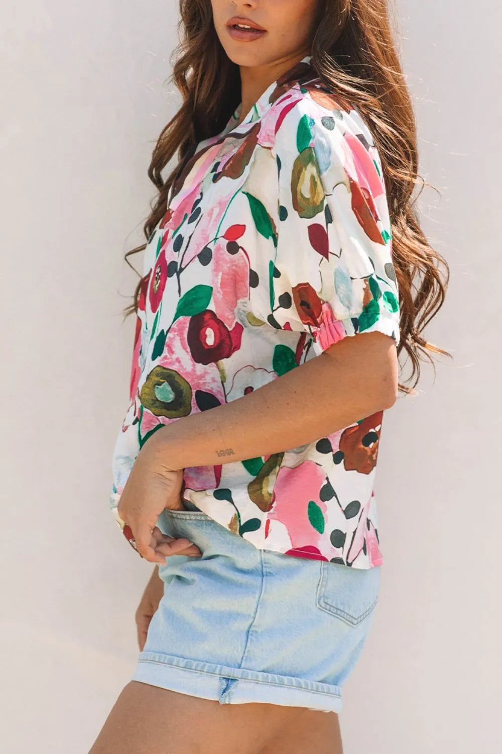 Sophia Flutter Sleeve Blouse Top