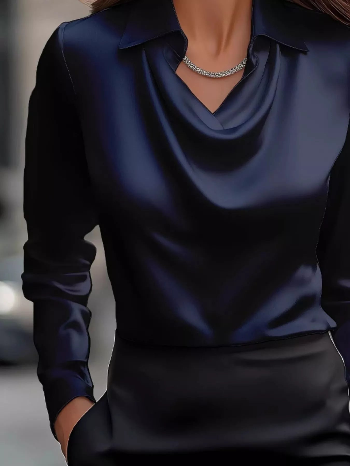 Porcelain Petal Blouse Top