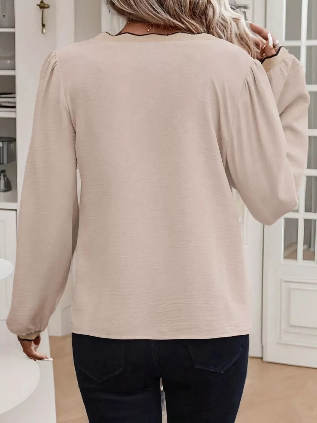 Graceful Gathered Blouse Top
