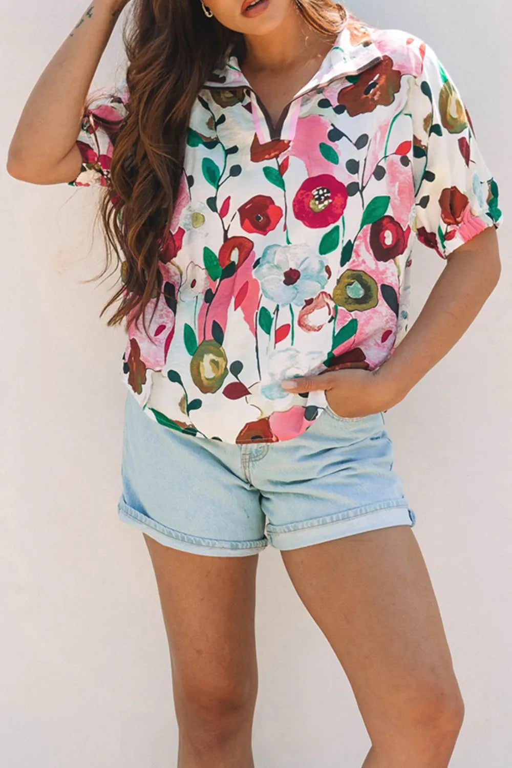 Sophia Flutter Sleeve Blouse Top