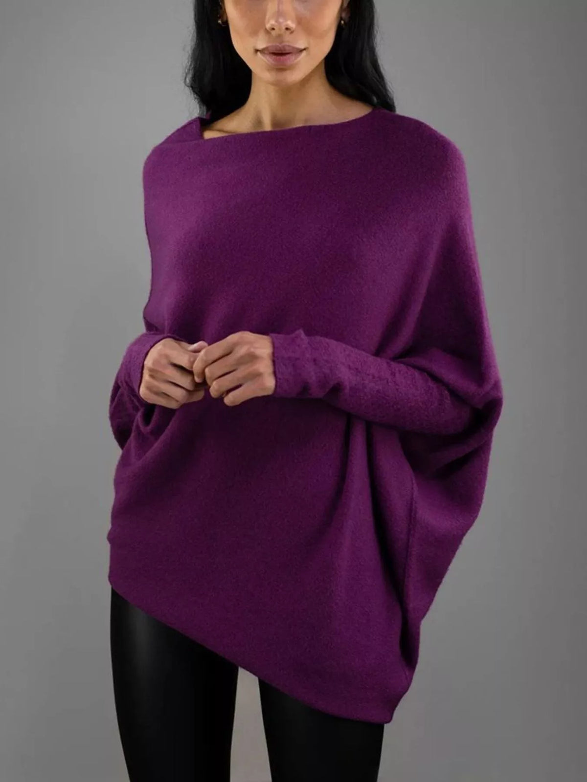 The Elisa Ann Boat-Neck Oversized Sweater